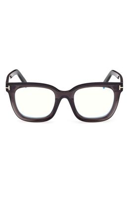 TOM FORD 51mm Square Blue Light Blocking Glasses in Grey/other