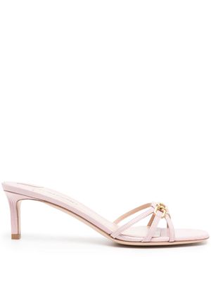 TOM FORD 60mm logo-plaque leather mules - Pink