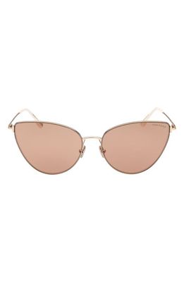 TOM FORD Anais 62mm Cat Eye Sunglasses in Shiny Pale Gold/Copper