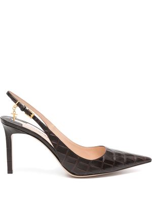 TOM FORD Angelina 85mm leather pumps - Brown