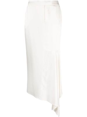 TOM FORD asymmetric midi skirt - White