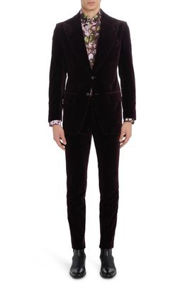 TOM FORD Atticus Cotton Velveteen Cocktail Jacket in Mulberry