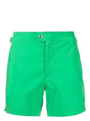 TOM FORD belted-tab swim shorts - Green