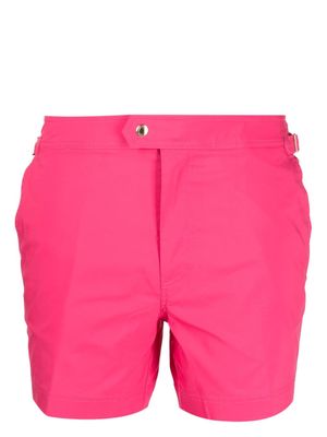 TOM FORD belted-tab swim shorts - Pink