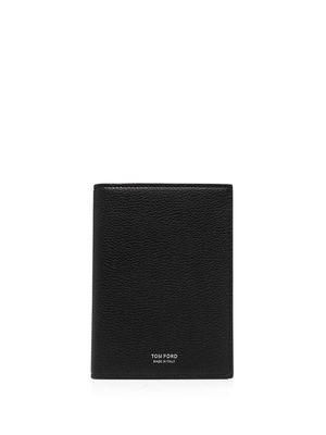 TOM FORD bi-fold grained passport holder - Black