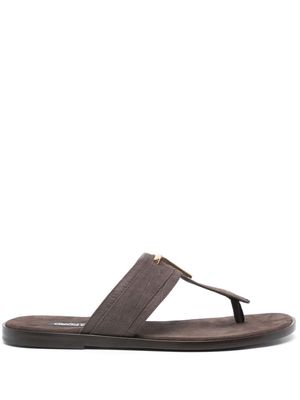 TOM FORD Brighton suede sandals - Brown