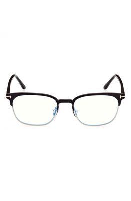 Tom Ford Browline 53mm Blue Light Blocking Glasses in Black/Other