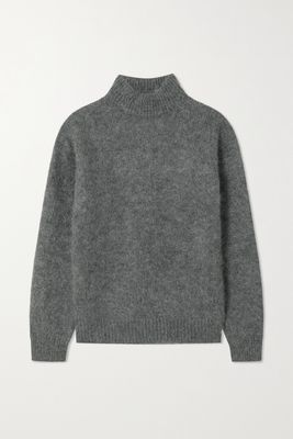 TOM FORD - Brushed Mohair-blend Sweater - Gray