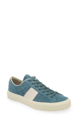 TOM FORD Cambridge Low Top Sneaker in Teal/Cream