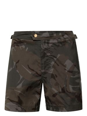 TOM FORD camouflage-pattern swim shorts - Green