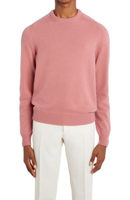 TOM FORD Cashmere Silk Rib Turtleneck Top in Pink