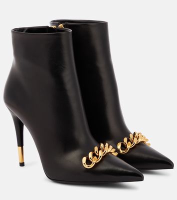Tom Ford Chain leather ankle boots