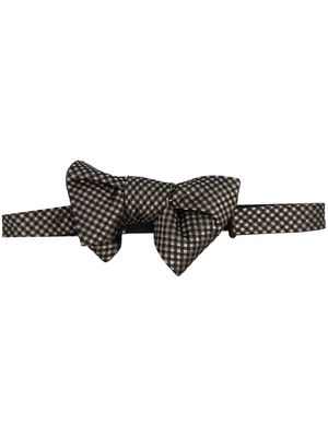 TOM FORD check-pattern bow tie - Neutrals