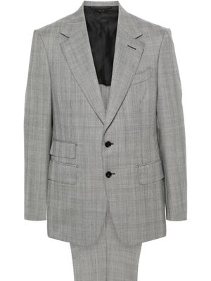 TOM FORD check-pattern single-breasted suit - Black