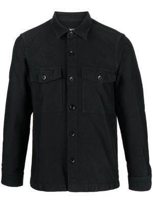 TOM FORD chest flap-pocket detail shirt - Black
