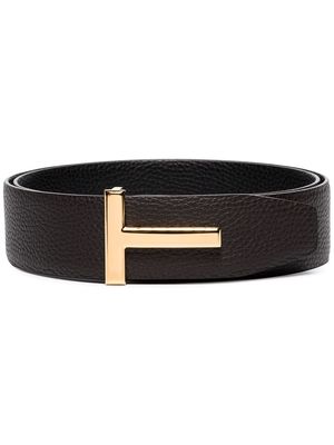 TOM FORD classic T buckle belt - Brown