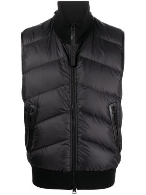 TOM FORD contrasting-panel feather-down gilet - Black