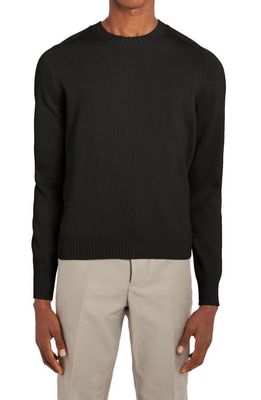 TOM FORD Cotton & Silk Crewneck Sweater in Black
