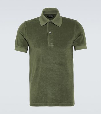 Tom Ford Cotton-blend terry polo shirt