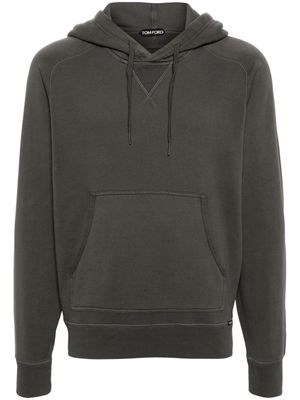 TOM FORD cotton drawstring hoodie - Grey