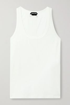 TOM FORD - Cotton-jersey Tank - White