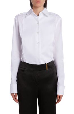 Tom Ford Cotton Poplin Button-Up Shirt in Optical White