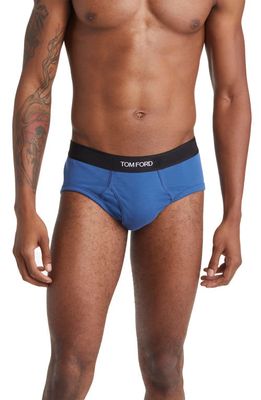 TOM FORD Cotton Stretch Jersey Briefs in High Blue