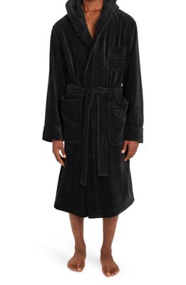 TOM FORD Cotton Terry Cloth Hooded Robe in Black