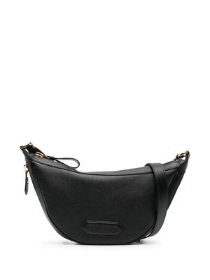 TOM FORD Crescent leather shoulder bag - Black