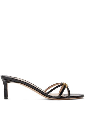 TOM FORD crocodile-embossed 55mm leather mules - Black