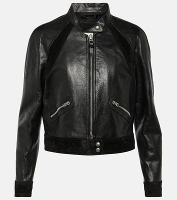 Tom Ford Cropped leather biker jacket