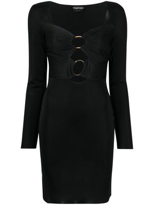 TOM FORD cut-out knitted minidress - Black