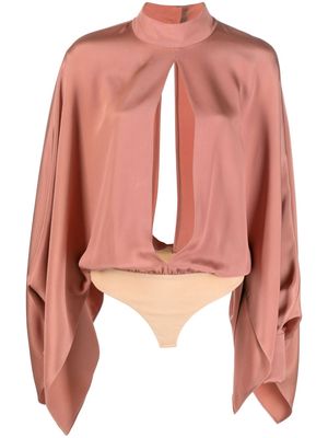 TOM FORD cut-out wide-sleeved bodysuit - Pink