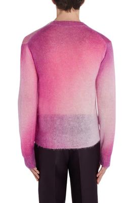 TOM FORD Dégradé Crewneck Mohair Blend Sweater in Hot Pink
