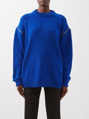 Tom Ford - Detachable-sleeve Cashmere Sweater - Womens - Blue