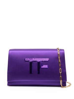 TOM FORD Disco sequin-embellished crossbody bag - Purple