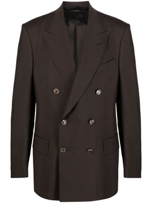 TOM FORD double-breasted mohair blazer - Brown