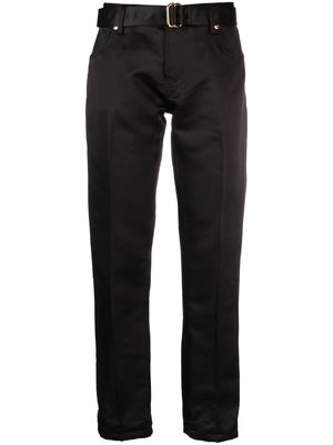 TOM FORD duchesse-satin silk boyfriend trousers - Black