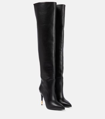 Tom Ford Embellished leather over-the-knee boots