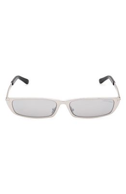 TOM FORD Everett 59mm Square Sunglasses in Shiny Palladium /Smoke Mirror