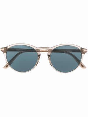 TOM FORD Eyewear Aurele round-frame sunglasses - White