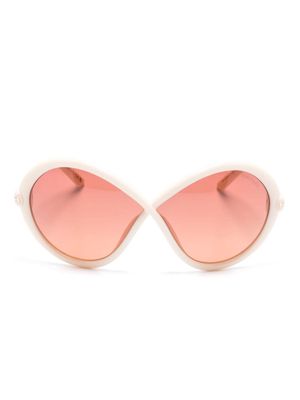 TOM FORD Eyewear Bettina butterfly-frame sunglasses - Neutrals