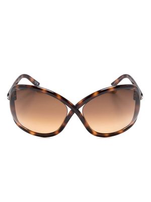 TOM FORD Eyewear Bettina tortoiseshell butterfly-frame sunglasses - Brown