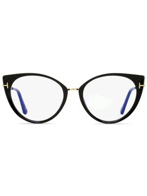 TOM FORD Eyewear Blue Block cat-eye frame glasses - Black