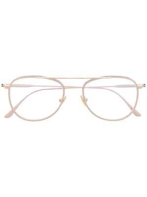 TOM FORD Eyewear blue-block pilot glasses - Gold