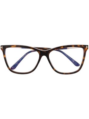 TOM FORD Eyewear Blue-Block Soft Cat-Eye opticals - Brown