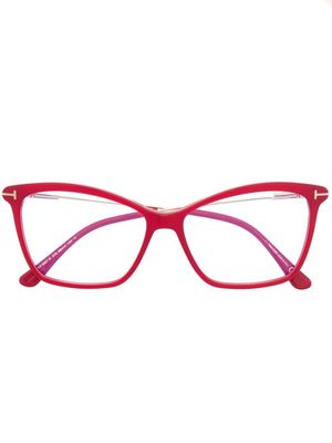 TOM FORD Eyewear butterfly-frame glasses - Red