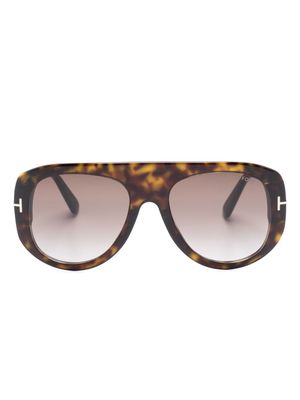 TOM FORD Eyewear Cecil tortoiseshell D-frame sunglasses - Brown