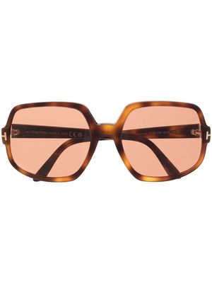TOM FORD Eyewear Delphine-02 oversized-frame sunglasses - Brown