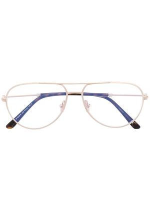 TOM FORD Eyewear double-bridge glasses - Gold